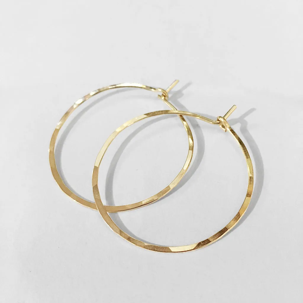 1 Inch Endless Thin Hoop Earrings