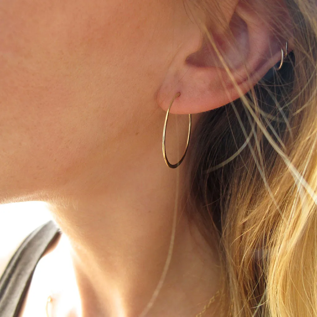 1 Inch Endless Thin Hoop Earrings