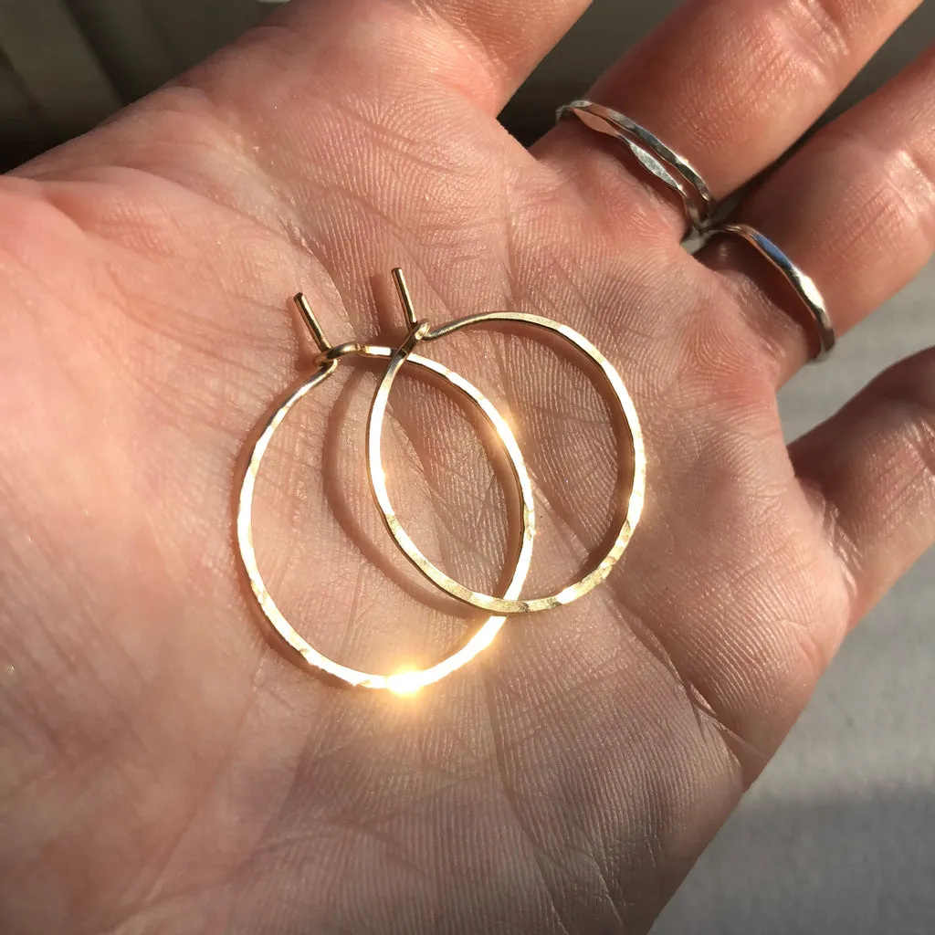 1 Inch Endless Thin Hoop Earrings