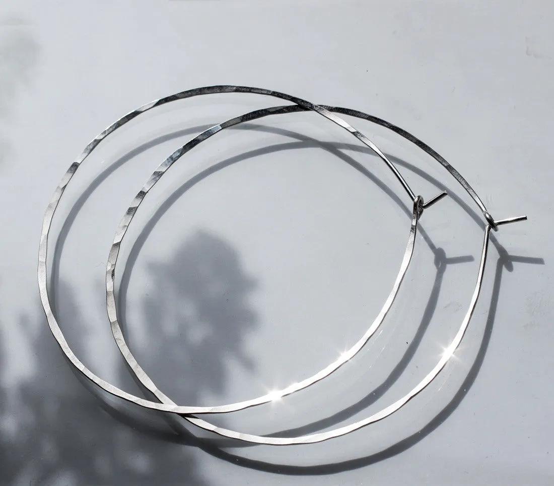 3 Inch Endless Thin Hoop Earrings