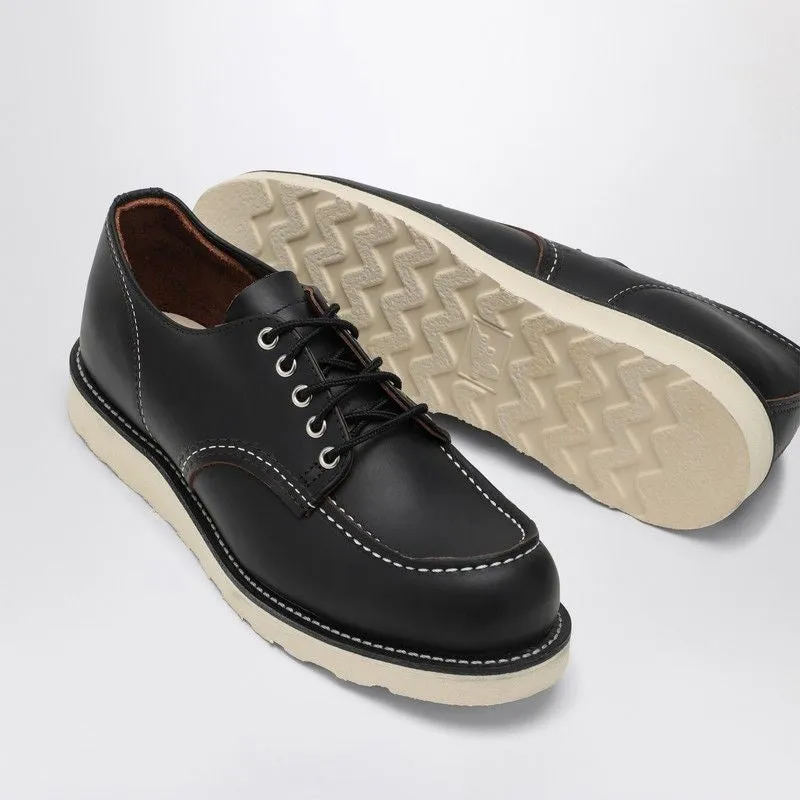 8090 MOC TOE LOW BLACK LEATHER LACE-UP SHOES