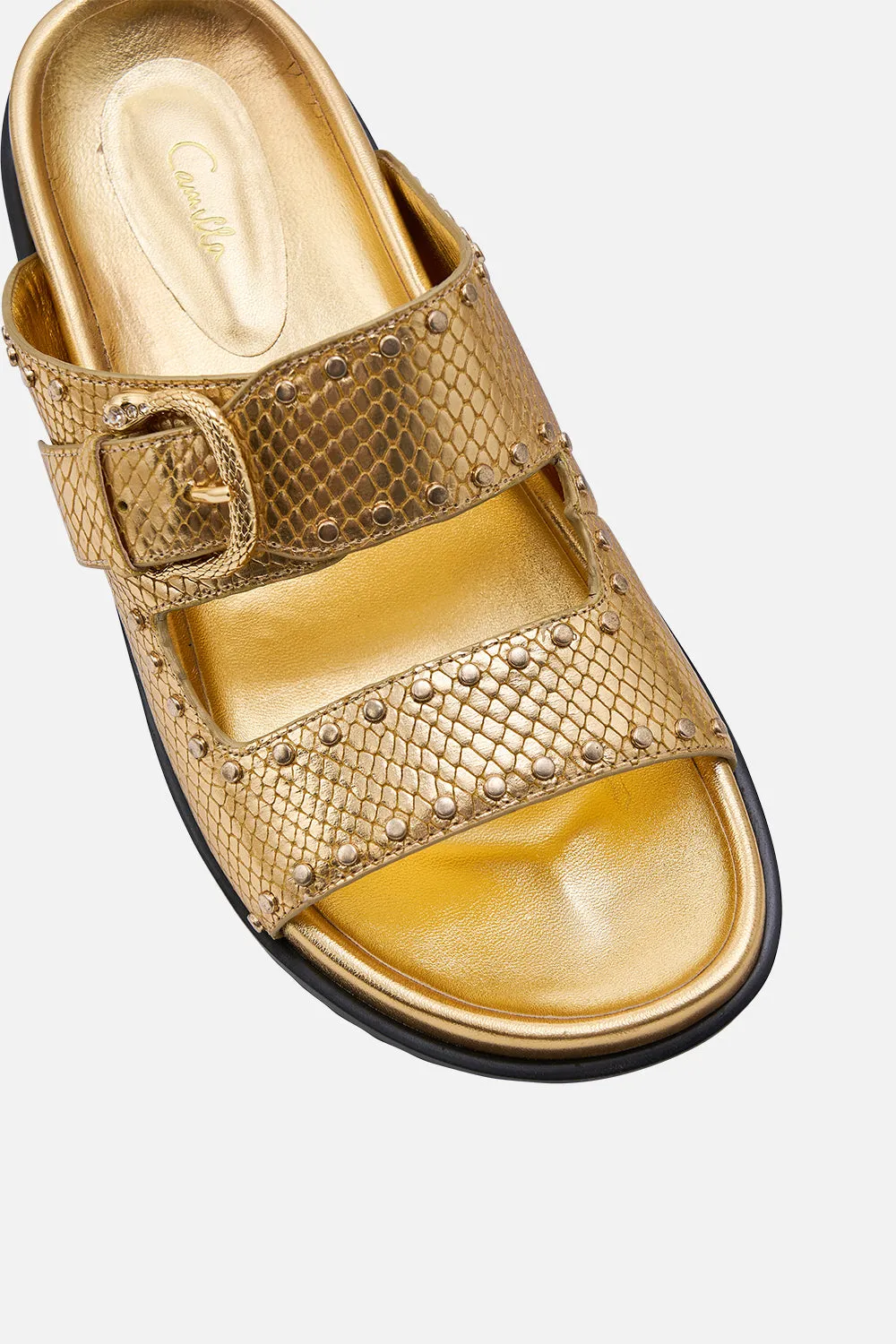 ALISA SNAKE BUCKLE SANDAL GOLD