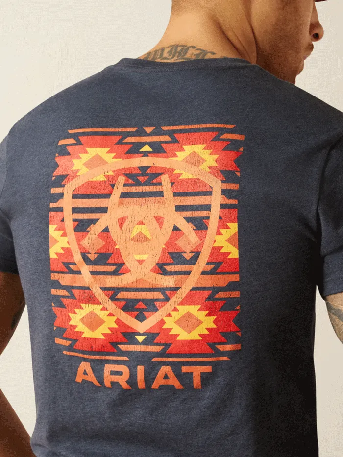 Ariat 10052573 Mens Eagle Rock T-Shirt Navy Heather