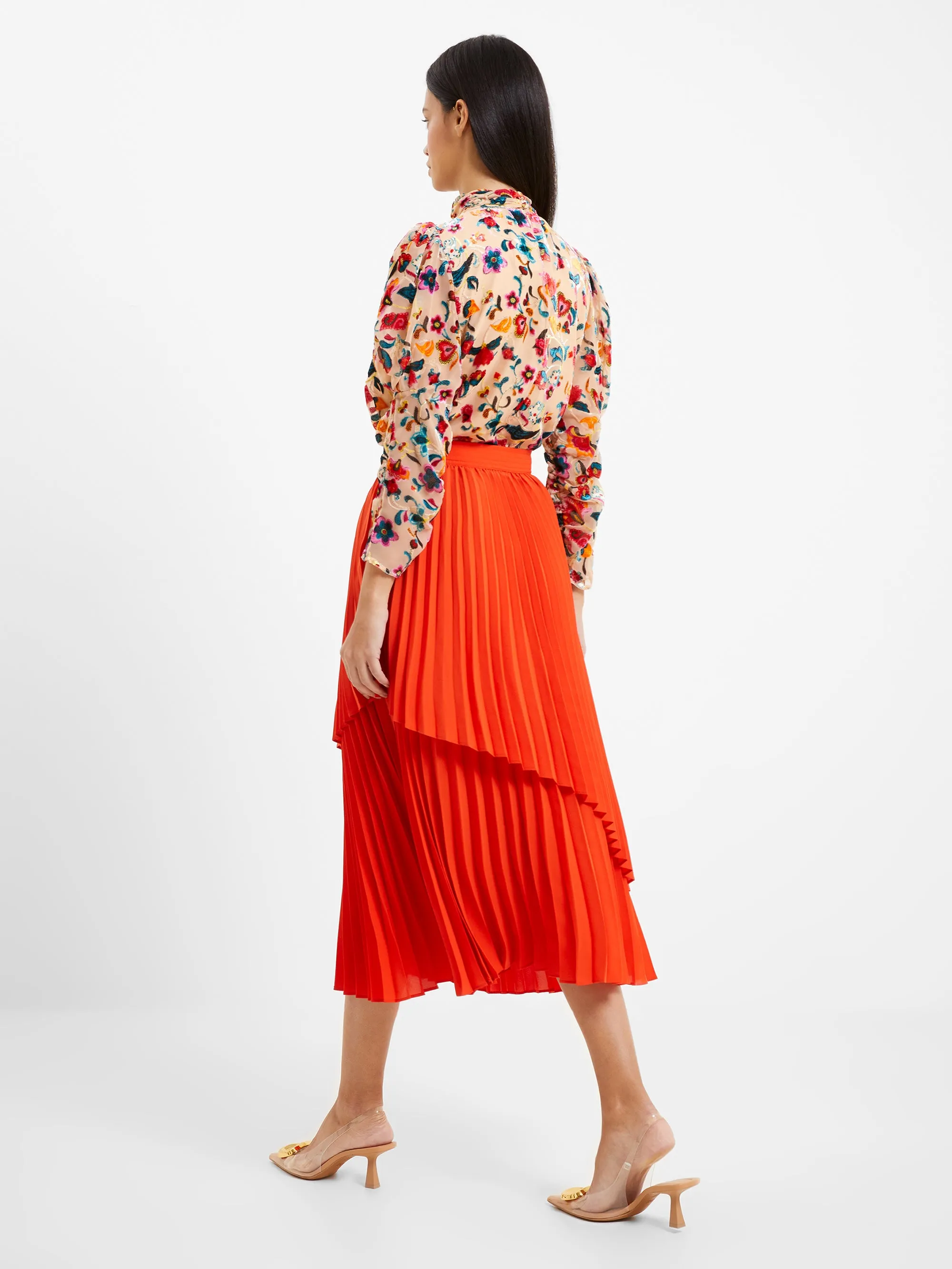 Arie Pleated Midi Skirt