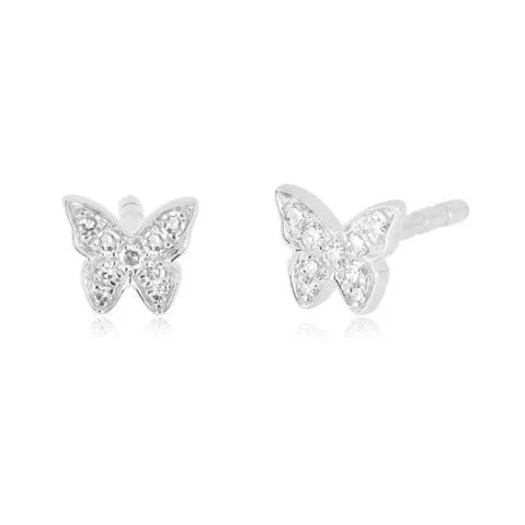 Baby Diamond Butterfly Stud Earring