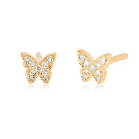 Baby Diamond Butterfly Stud Earring