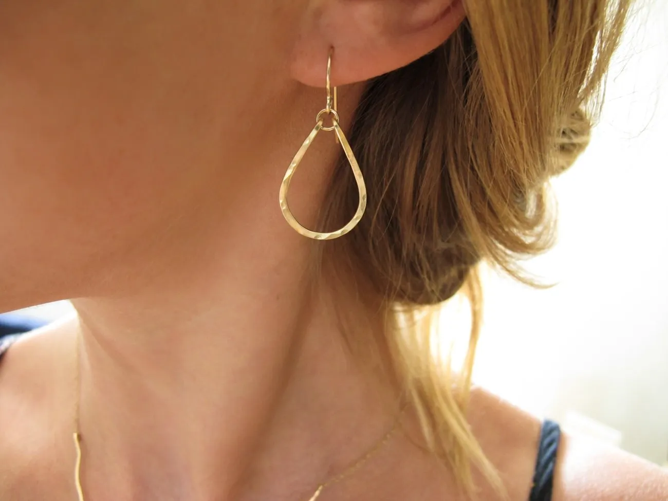 Baby Teardrop Hoop Earrings