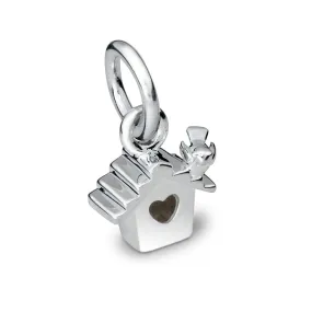 Bird House Silver Charm