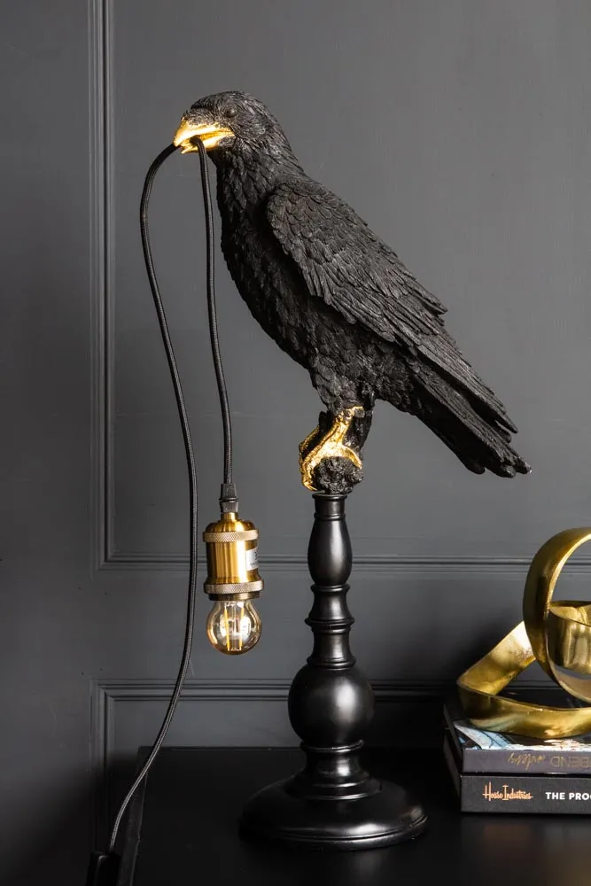 Black Crow Table Lamp