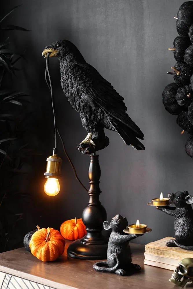 Black Crow Table Lamp