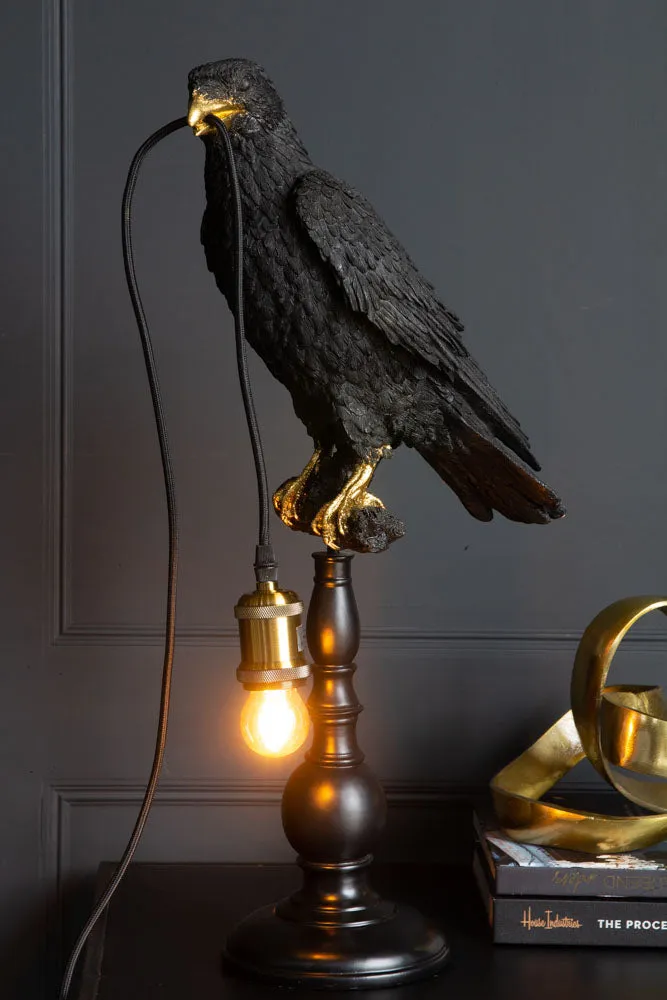 Black Crow Table Lamp