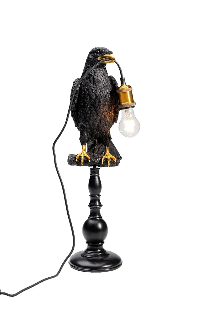 Black Crow Table Lamp