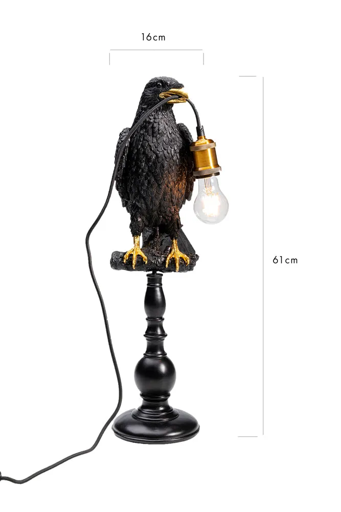 Black Crow Table Lamp