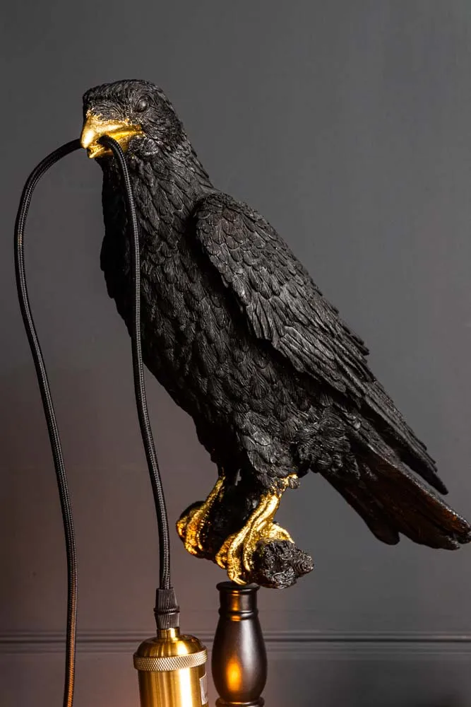 Black Crow Table Lamp