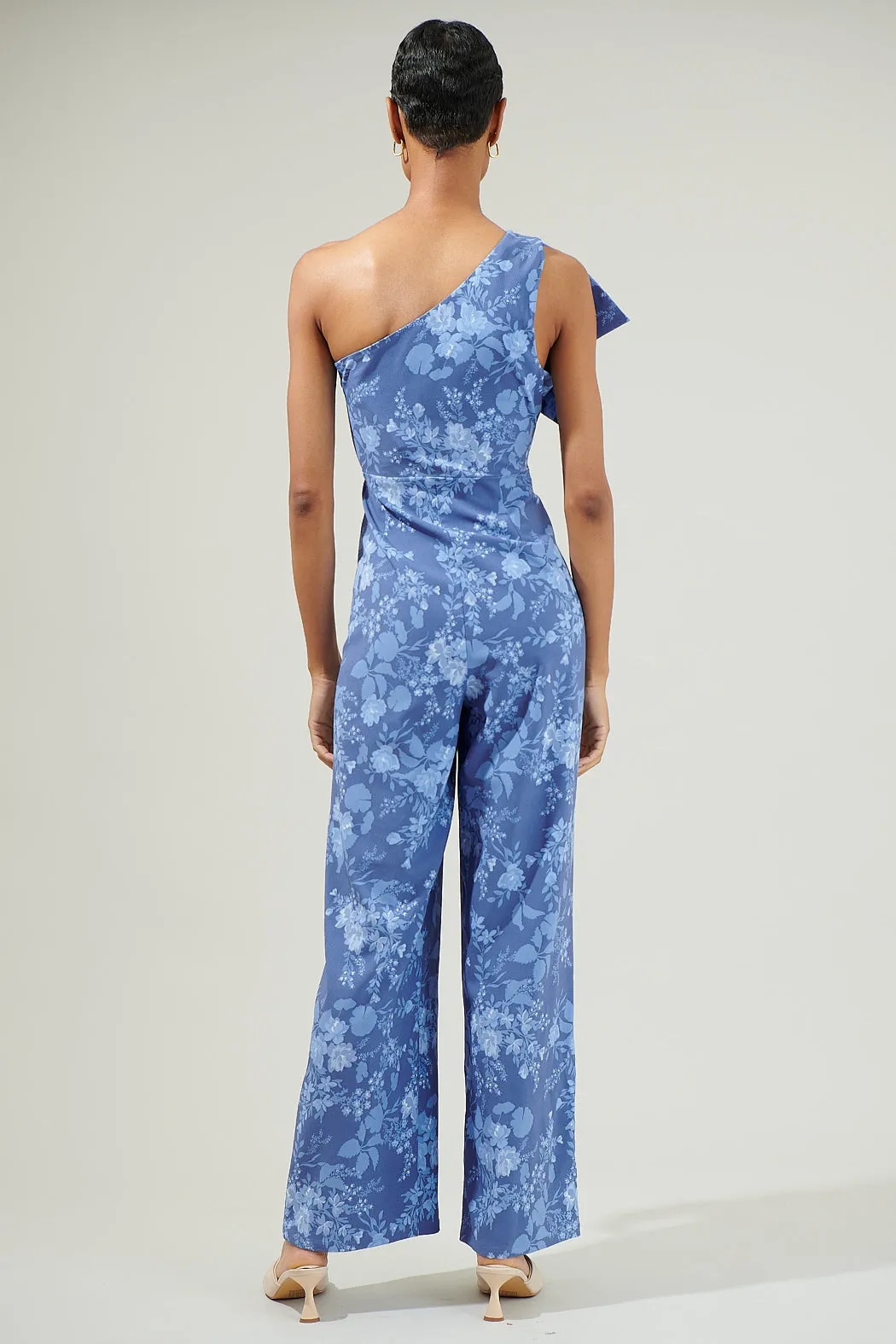 Borage Floral Villa One Shoulder Jumpsuit