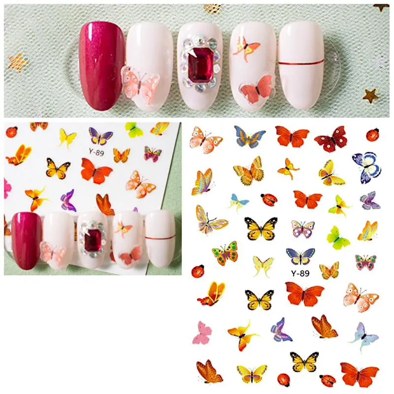 BUTTERFLIES Nail Art Stickers