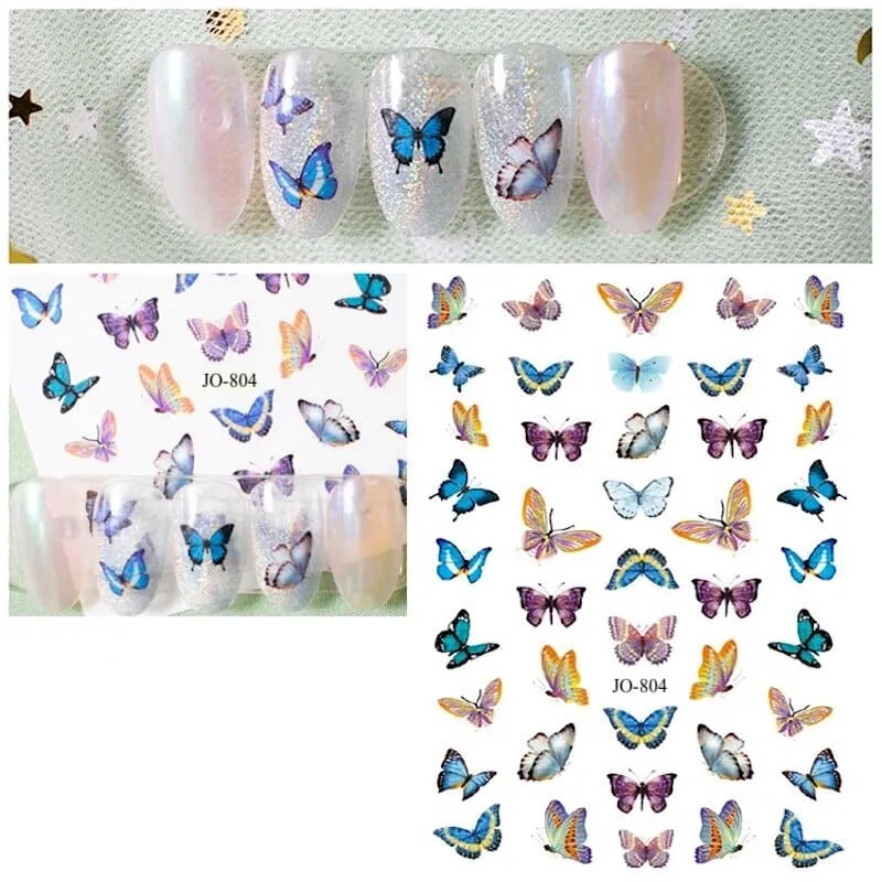 BUTTERFLIES Nail Art Stickers