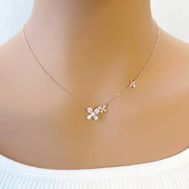 Butterfly Cubic Zirconia Necklace