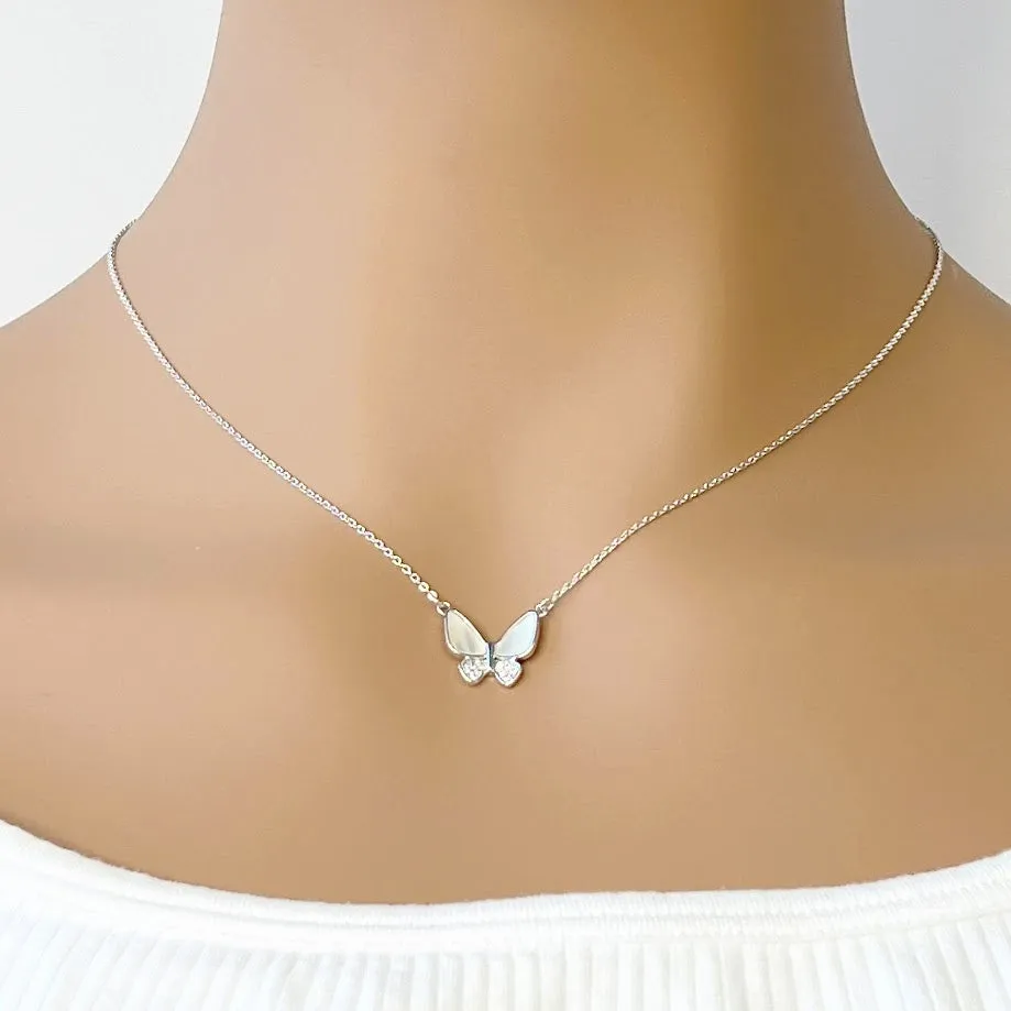 Butterfly Mother of Pearl Necklace