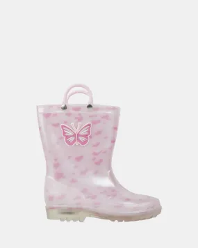 Calli Butterfly Gumboot Pastel Pink