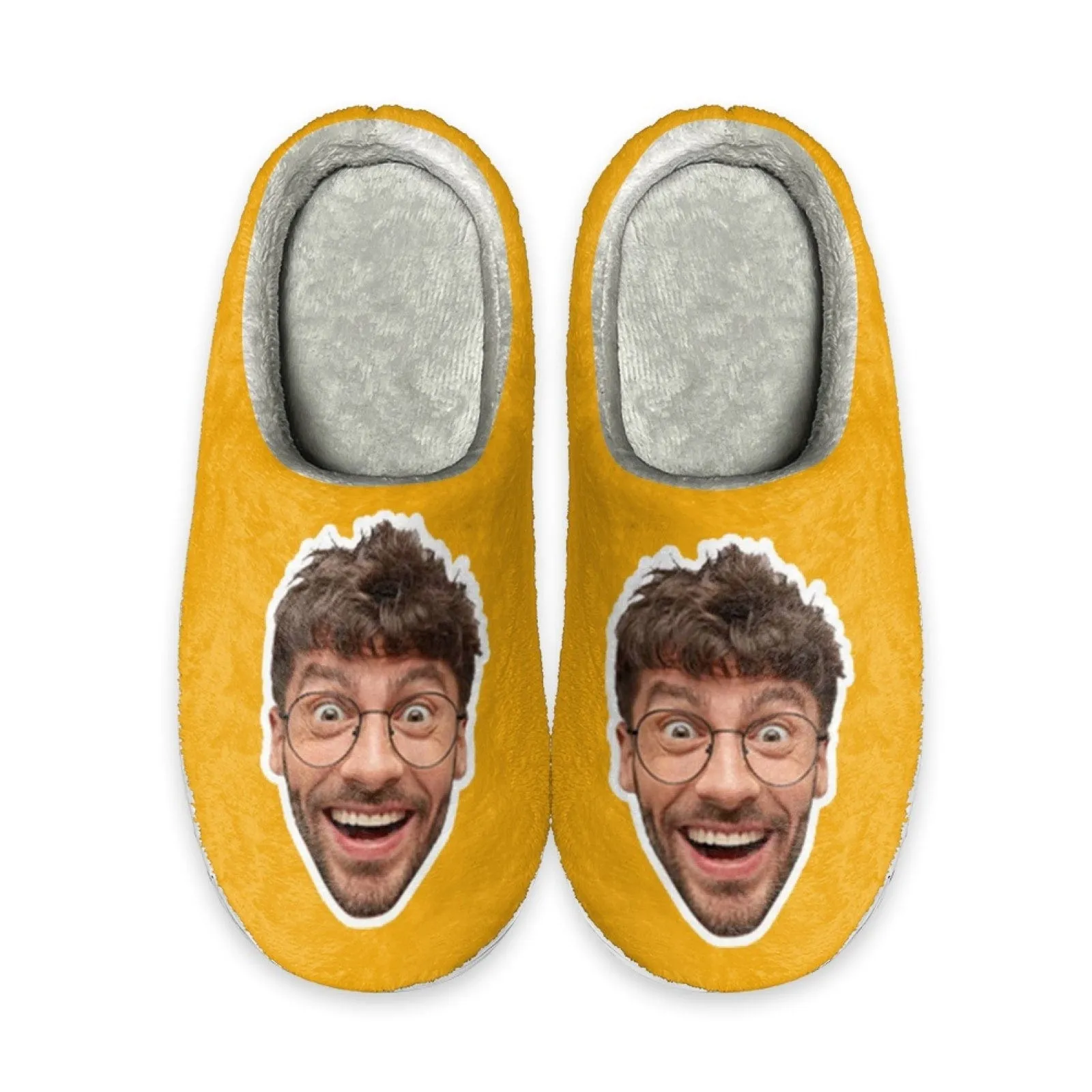 Custom Big Face Multicolor Cotton Slippers for Adult&Kids Personalized Non-Slip Slippers Warm House Shoes