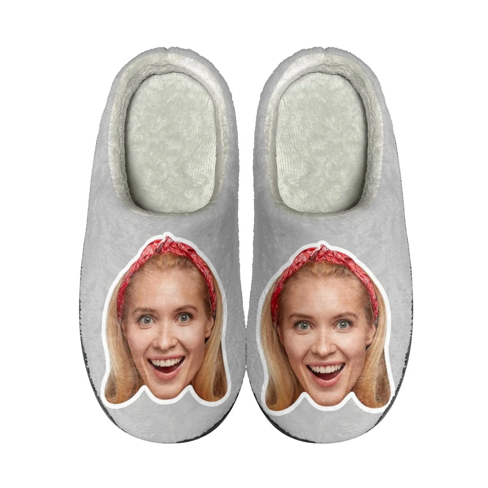 Custom Big Face Multicolor Cotton Slippers for Adult&Kids Personalized Non-Slip Slippers Warm House Shoes