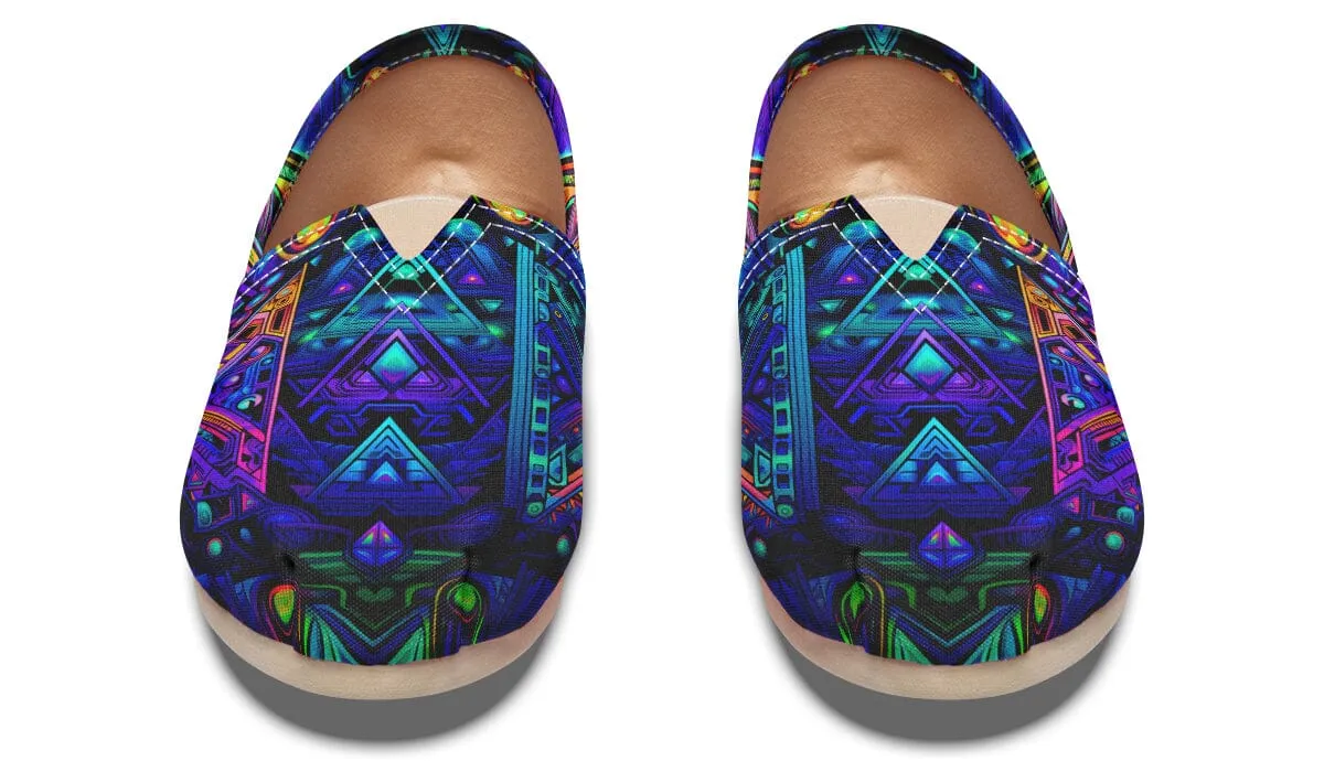 Cyber Cyan Casual Slip on Shoes