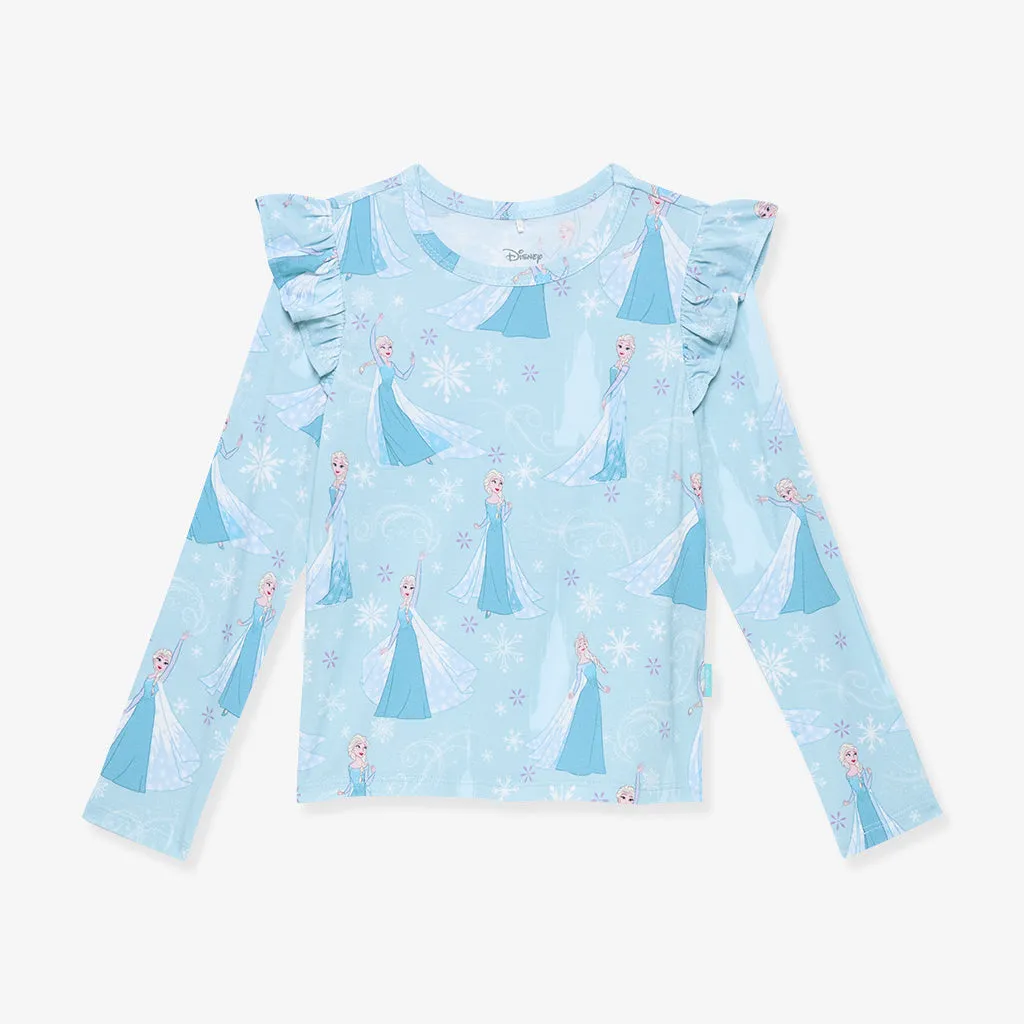 Disney Frozen Elsa Ruffled Shoulder Top