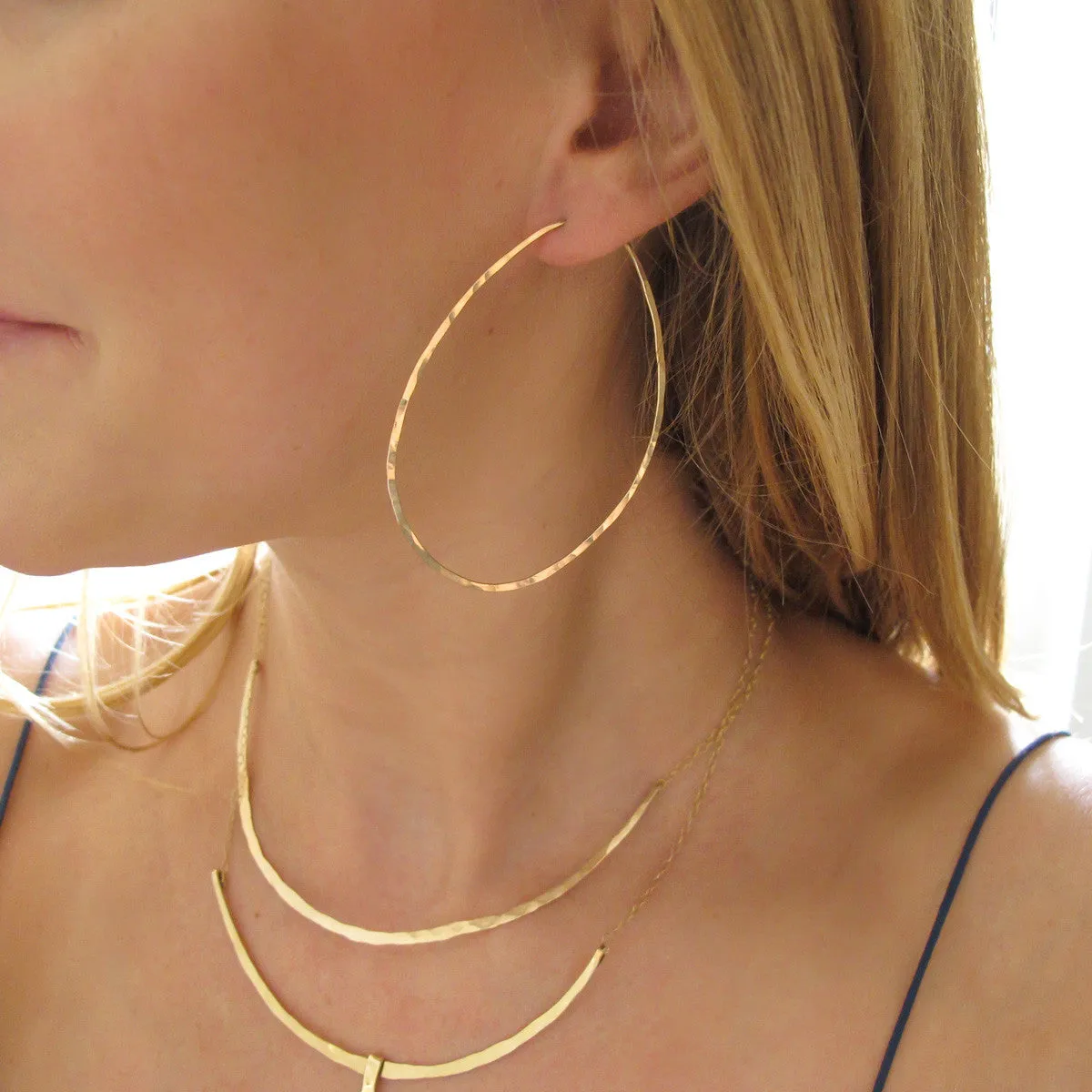 Endless Oval Hoop Earrings