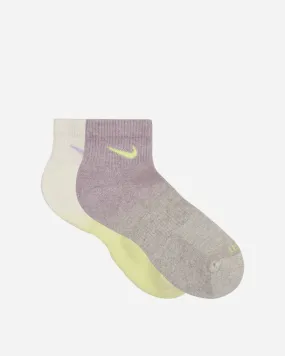 Everyday Plus Cushioned Ankle Socks Yellow / Purple / Cream