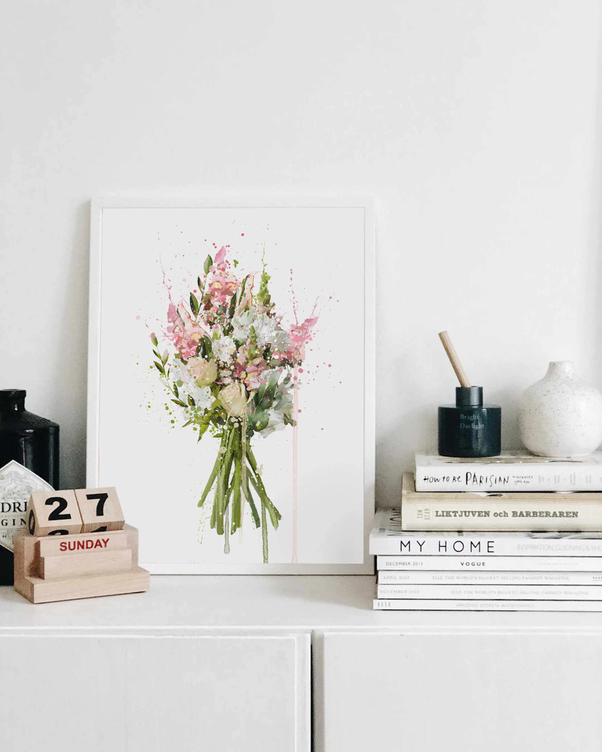 Flower Wall Art Print 'Blush'