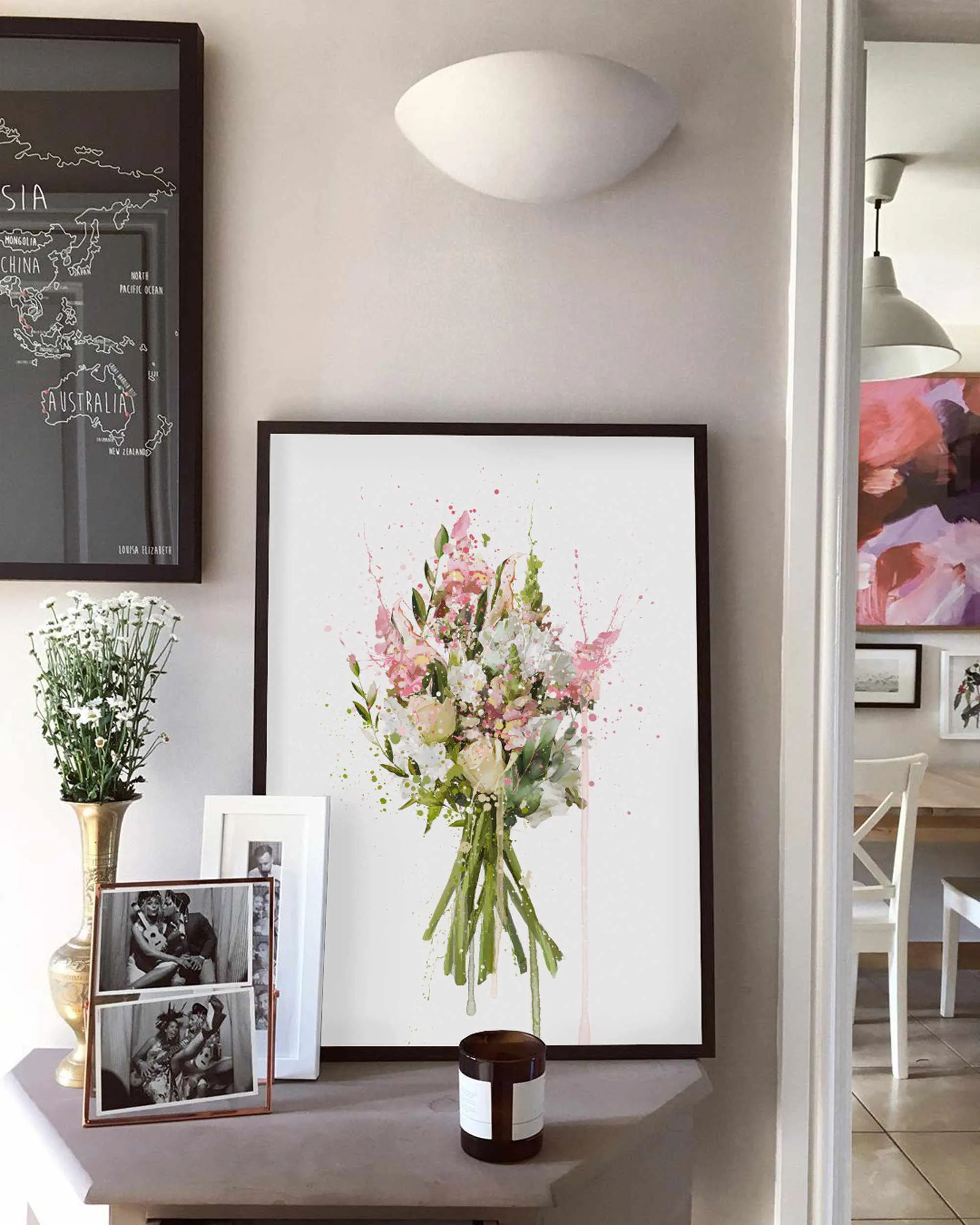 Flower Wall Art Print 'Blush'