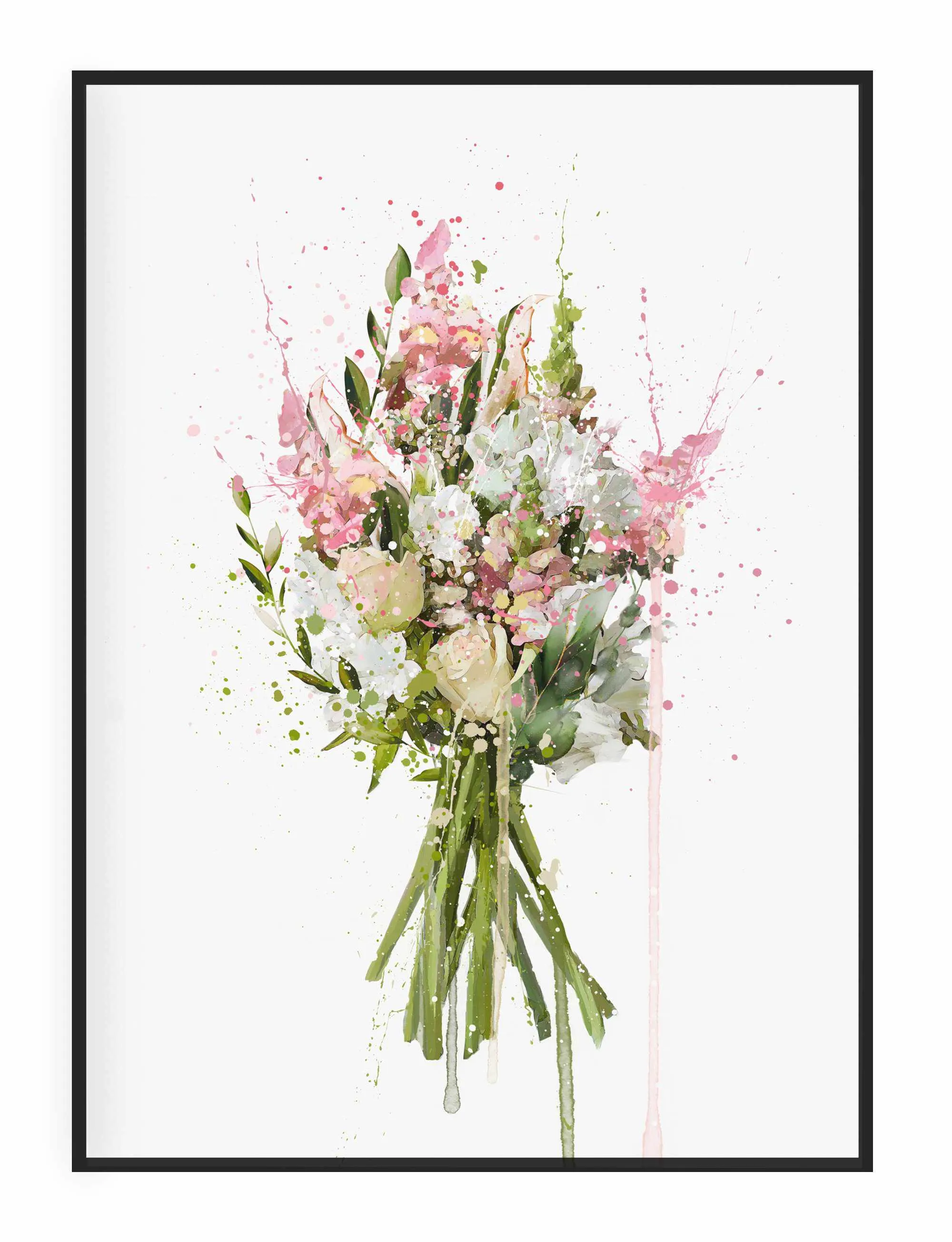 Flower Wall Art Print 'Blush'