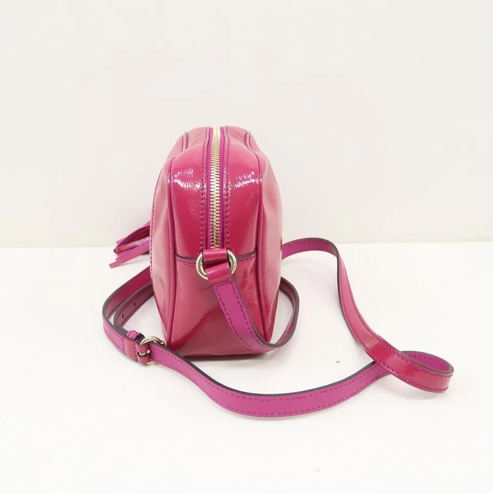 Gucci Soho Disco Fuchsia Vernis Cross Body Bag