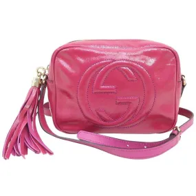 Gucci Soho Disco Fuchsia Vernis Cross Body Bag