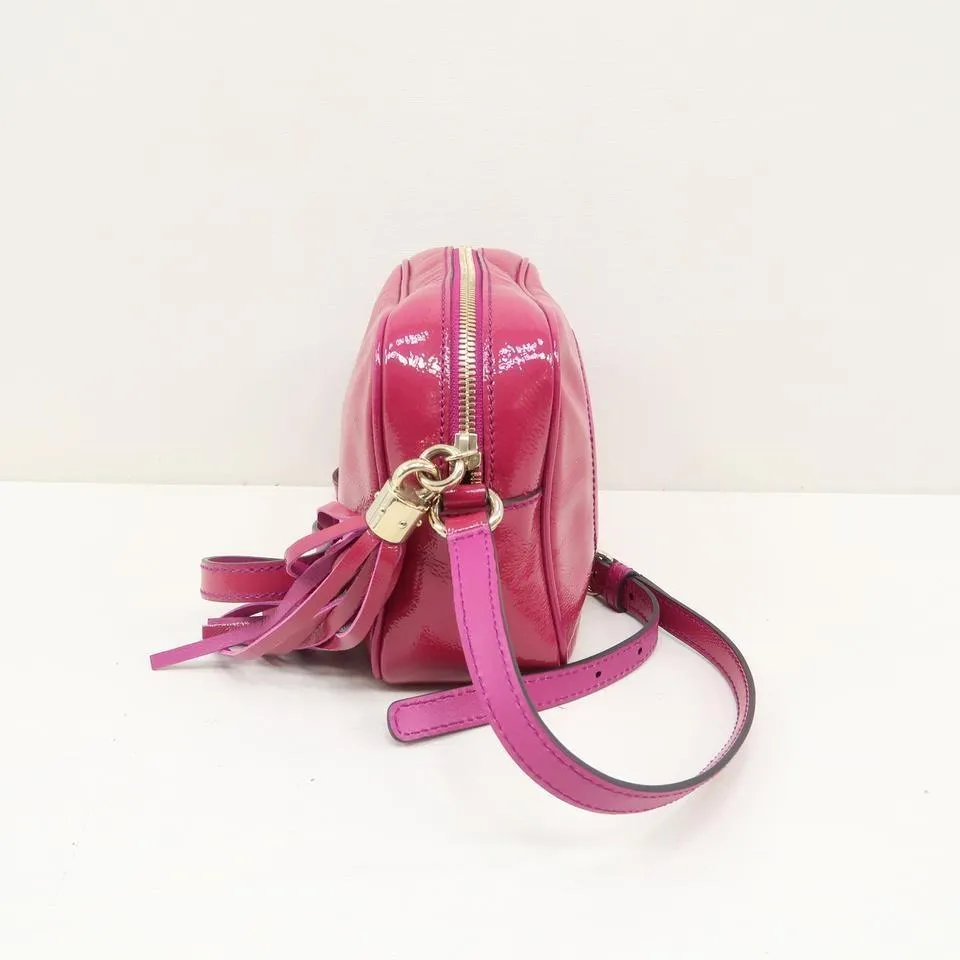 Gucci Soho Disco Fuchsia Vernis Cross Body Bag