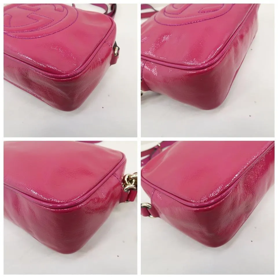 Gucci Soho Disco Fuchsia Vernis Cross Body Bag