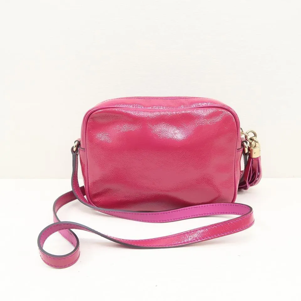 Gucci Soho Disco Fuchsia Vernis Cross Body Bag