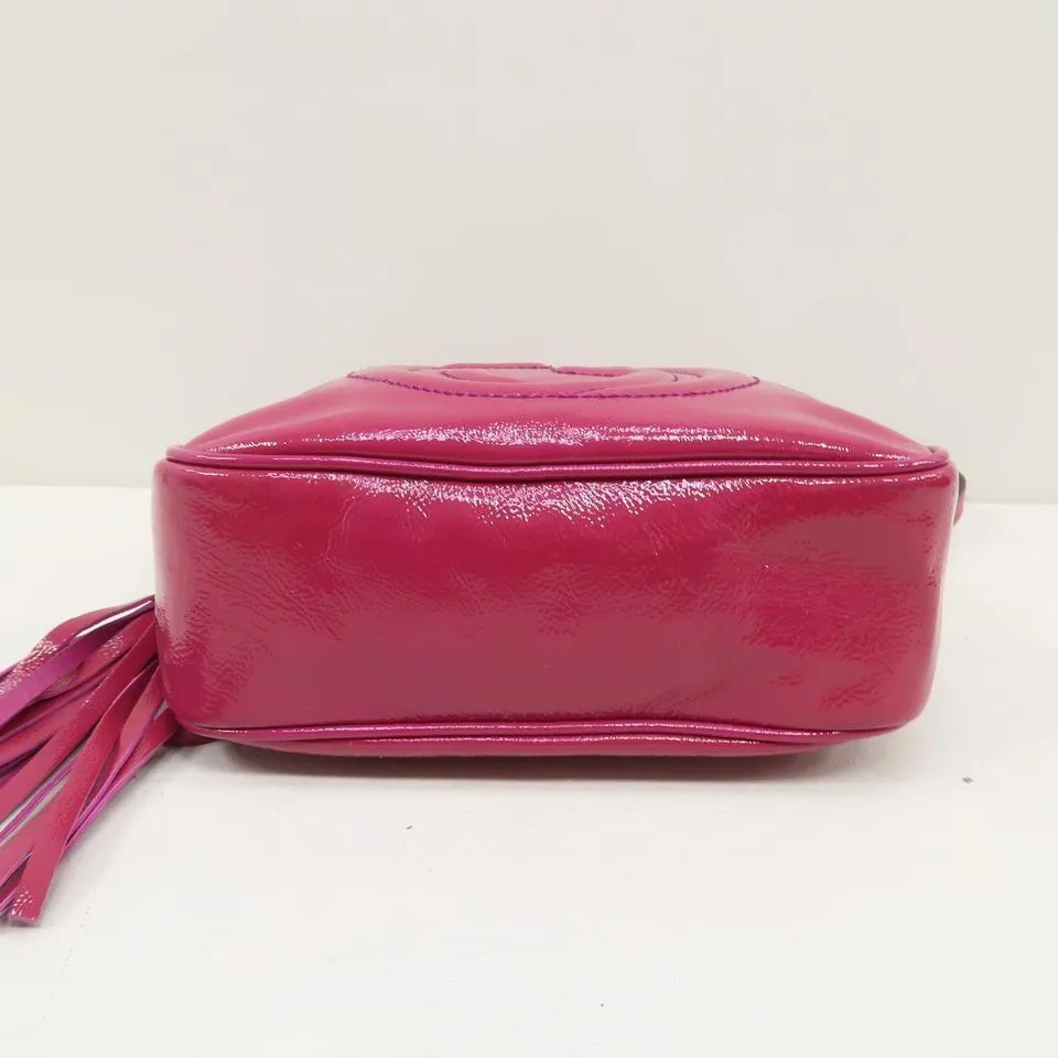 Gucci Soho Disco Fuchsia Vernis Cross Body Bag