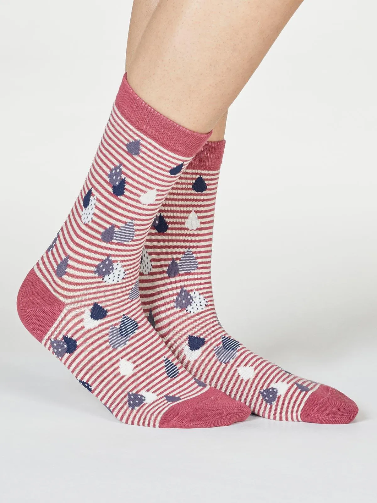 Juliette Raindrop Socks - Rose Pink