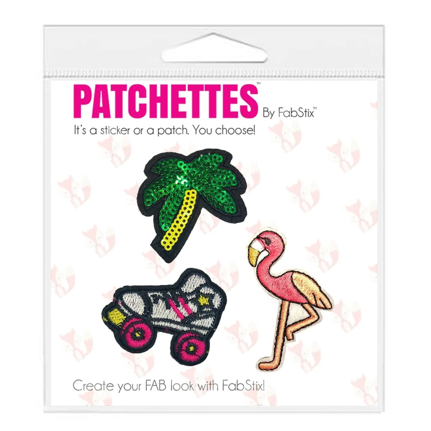 Miami Vice Iron-On Patchette and Sticker Pack