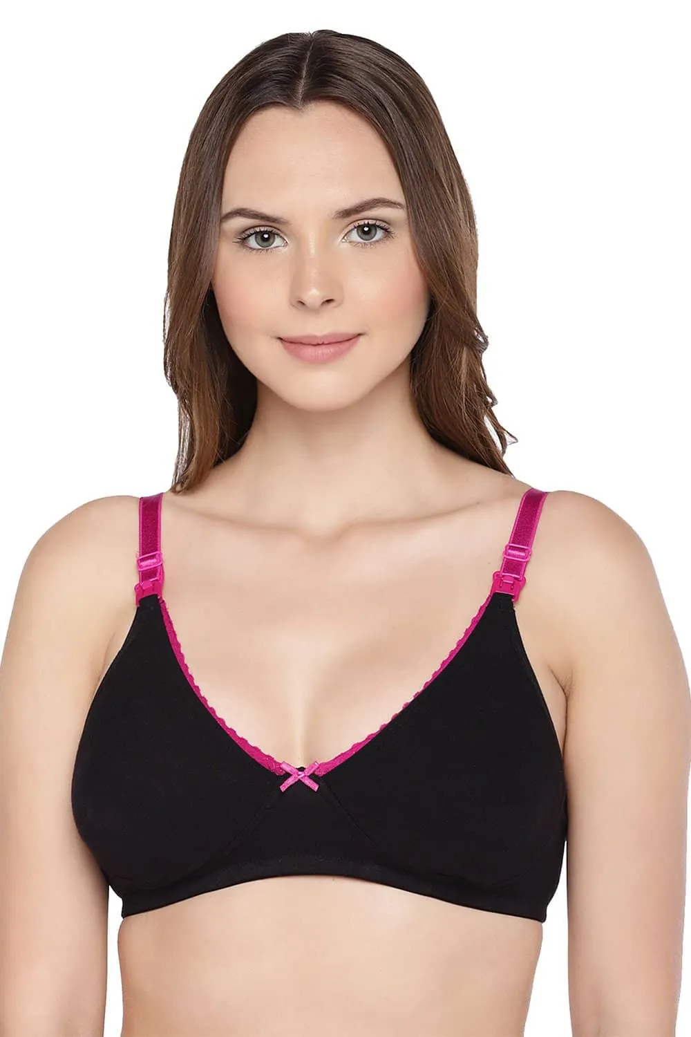 Organic Cotton Antimicrobial Laced Maternity Bra (Pack of 3)-IMB003A_3B_3C