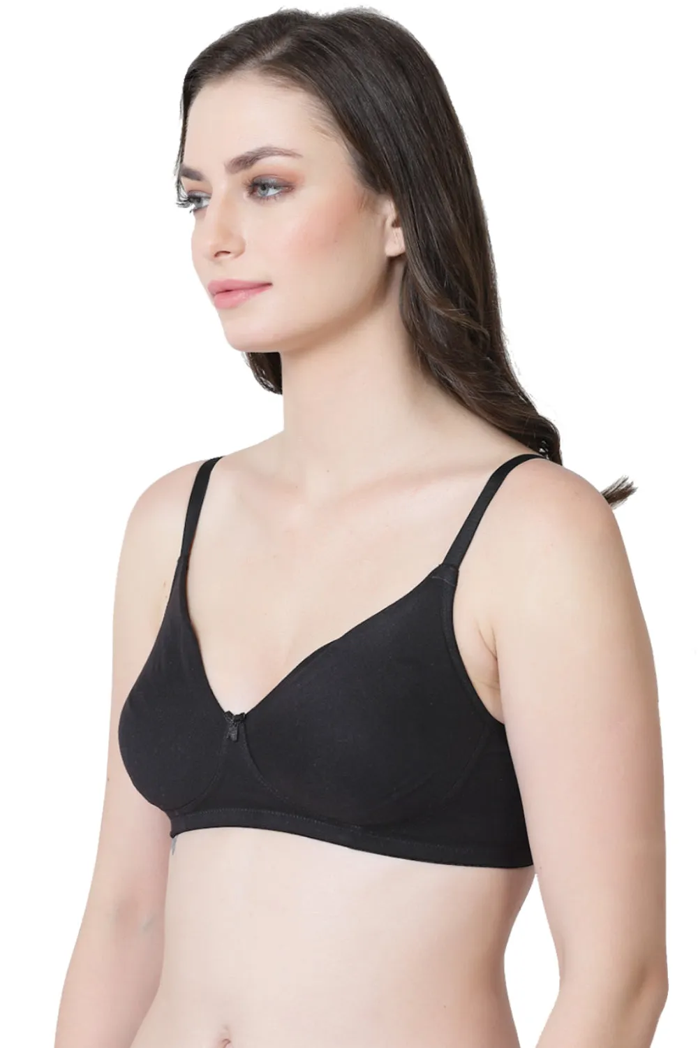 Organic Cotton  Antimicrobial Seamless Everyday Bra-ISB084-Anthracite