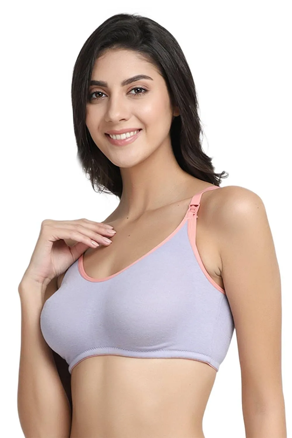 Organic Cotton Antimicrobial Soft feeding Bra ( Pack of 2 )-IMB004B_IMB004D