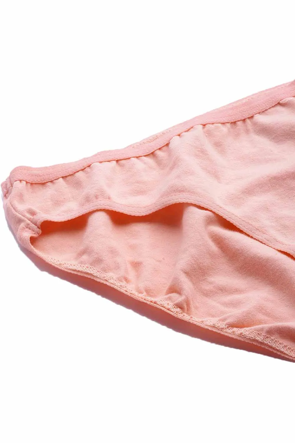 Organic Cotton Antimicrobial Soft Laced Bra & Panty Set-ISBP017-Carrot print-