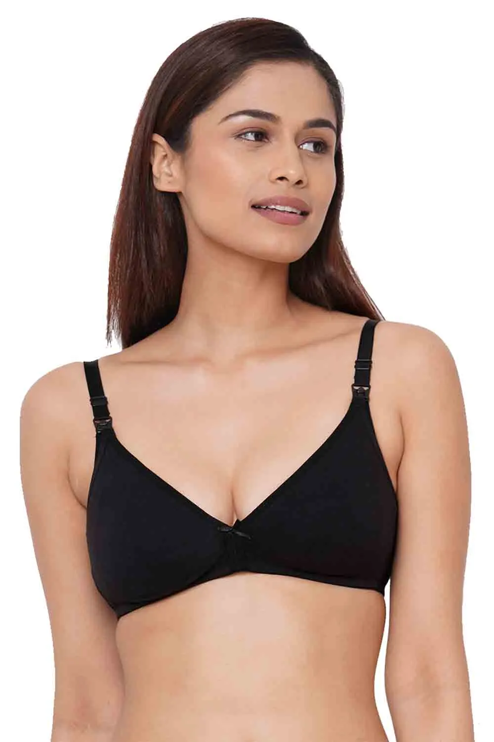 Organic Cotton Antimicrobial Soft Nursing Bra (Pack of 2)-IMB006A_6D