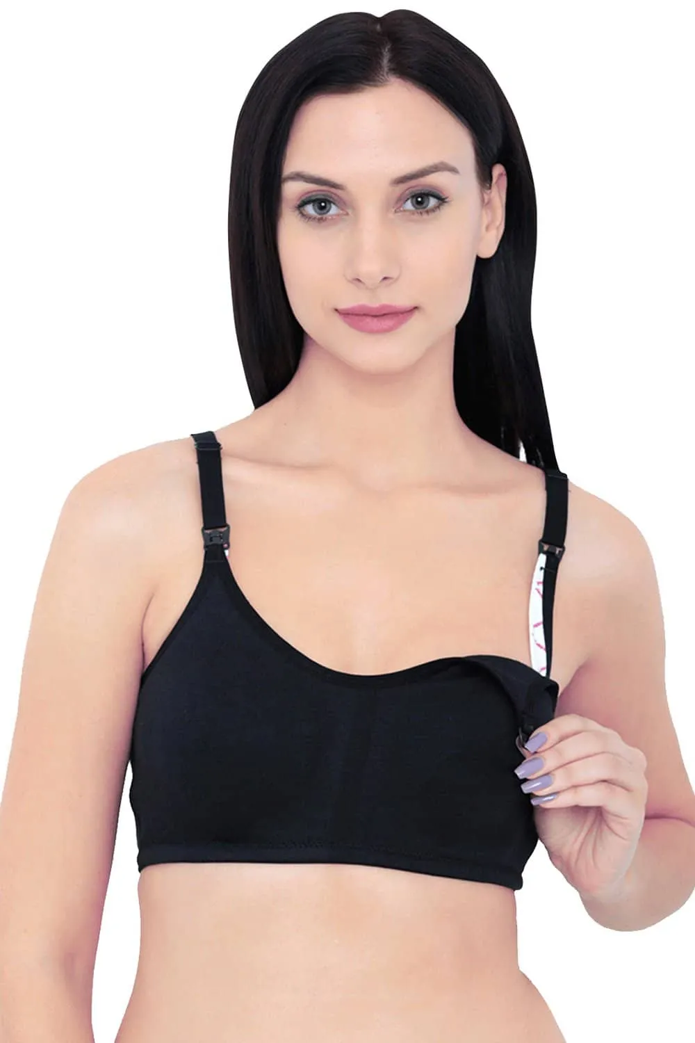 Organic Cotton Antimicrobial Soft Nursing Bra (Pack of 3)-IMB004C_4D_4E-