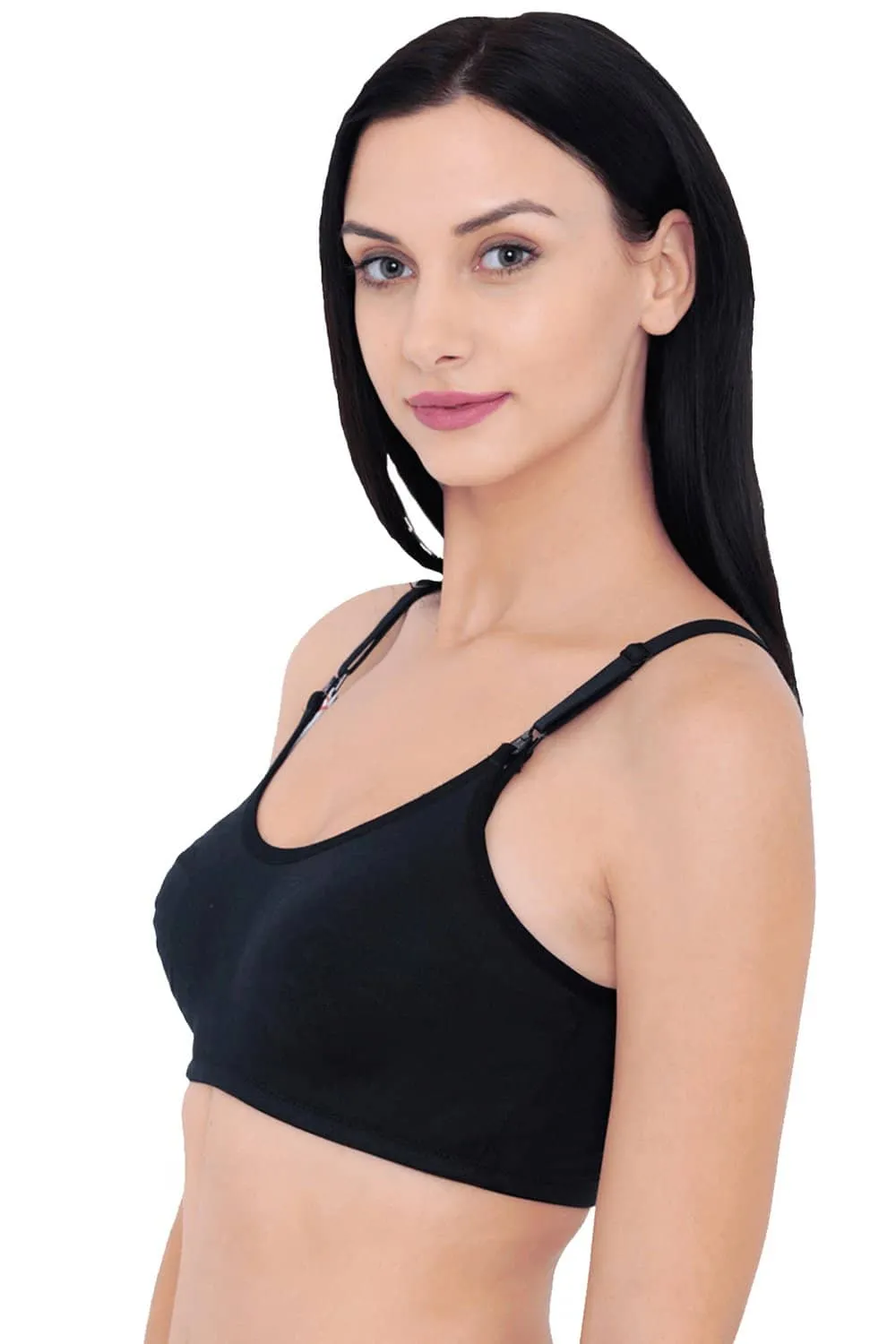 Organic Cotton Antimicrobial Soft Nursing Bra (Pack of 3)-IMB004C_4D_4E-