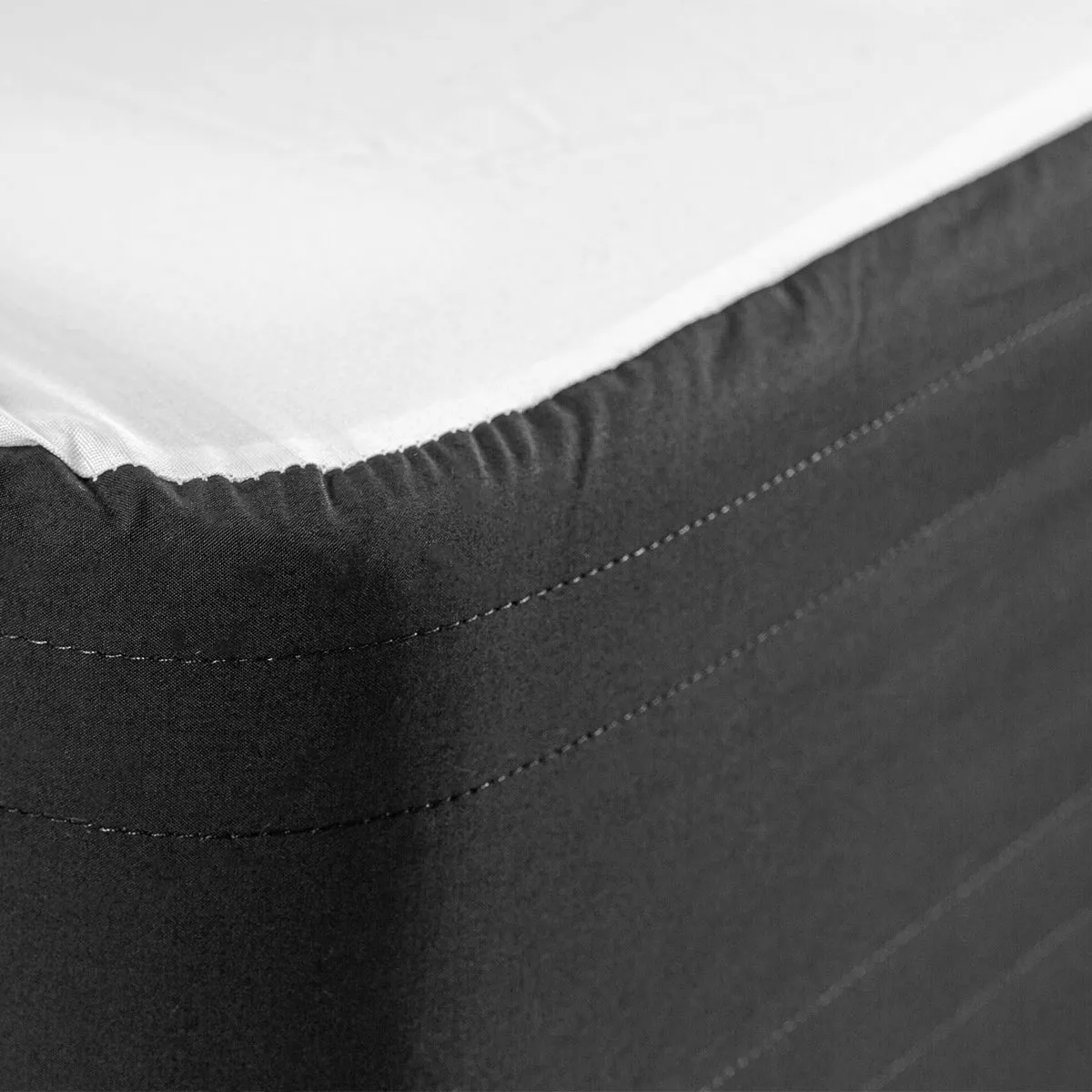 Padded Valance Black - Long Single