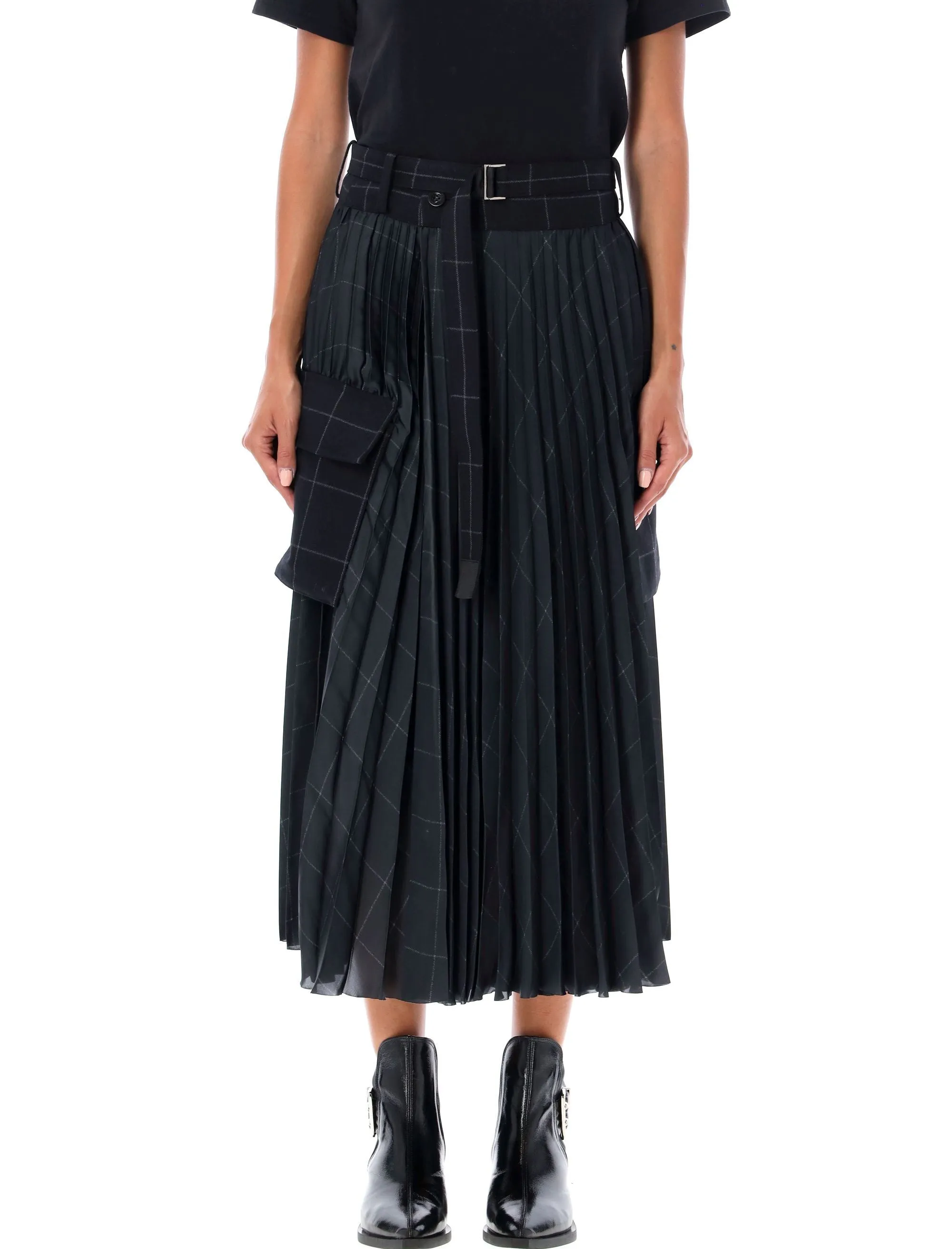 PLEATED MIDI SKIRT